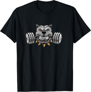 Pitbull Weightlifting, Pitbull Lover, Dog Dad T-Shirt - T-Shirt | Black