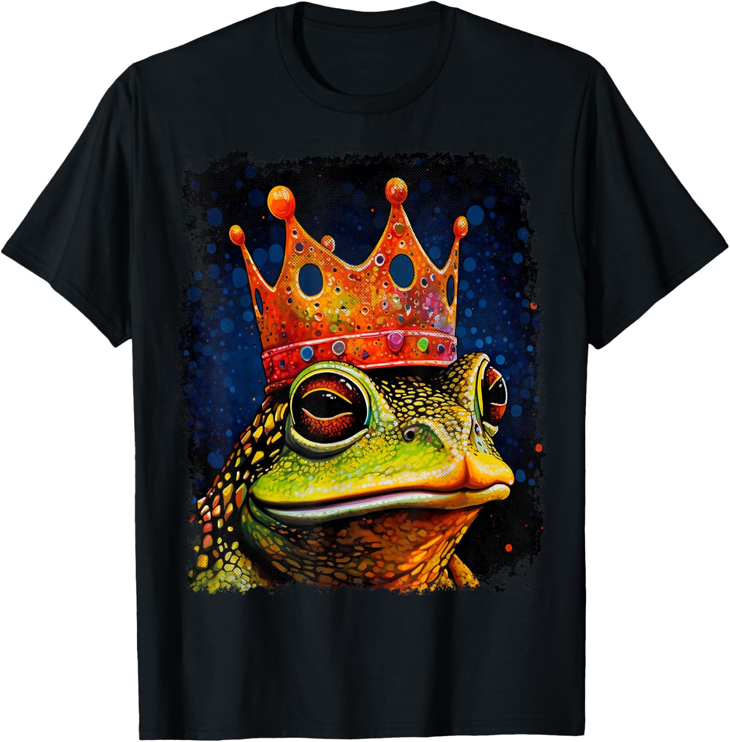 Vintage Toad Frog King Queen T-Shirt - T-Shirt | Black