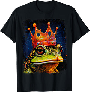 Vintage Toad Frog King Queen T-Shirt - T-Shirt | Black