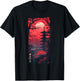 Japan Retro 80er 90er in Grunge Cherry Blossom Vaporwave T-Shirt - T-Shirt | Black