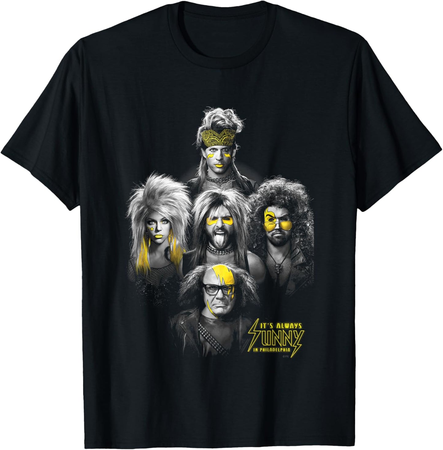 It's Always Sunny In Philadelphia The Gang Has Rock Vibes , Black, S T-Shirt - T-Shirt | Black