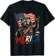4th of July Raccoon Merica Rock Men Women Kid USA Flag T-Shirt - T-Shirt | Black