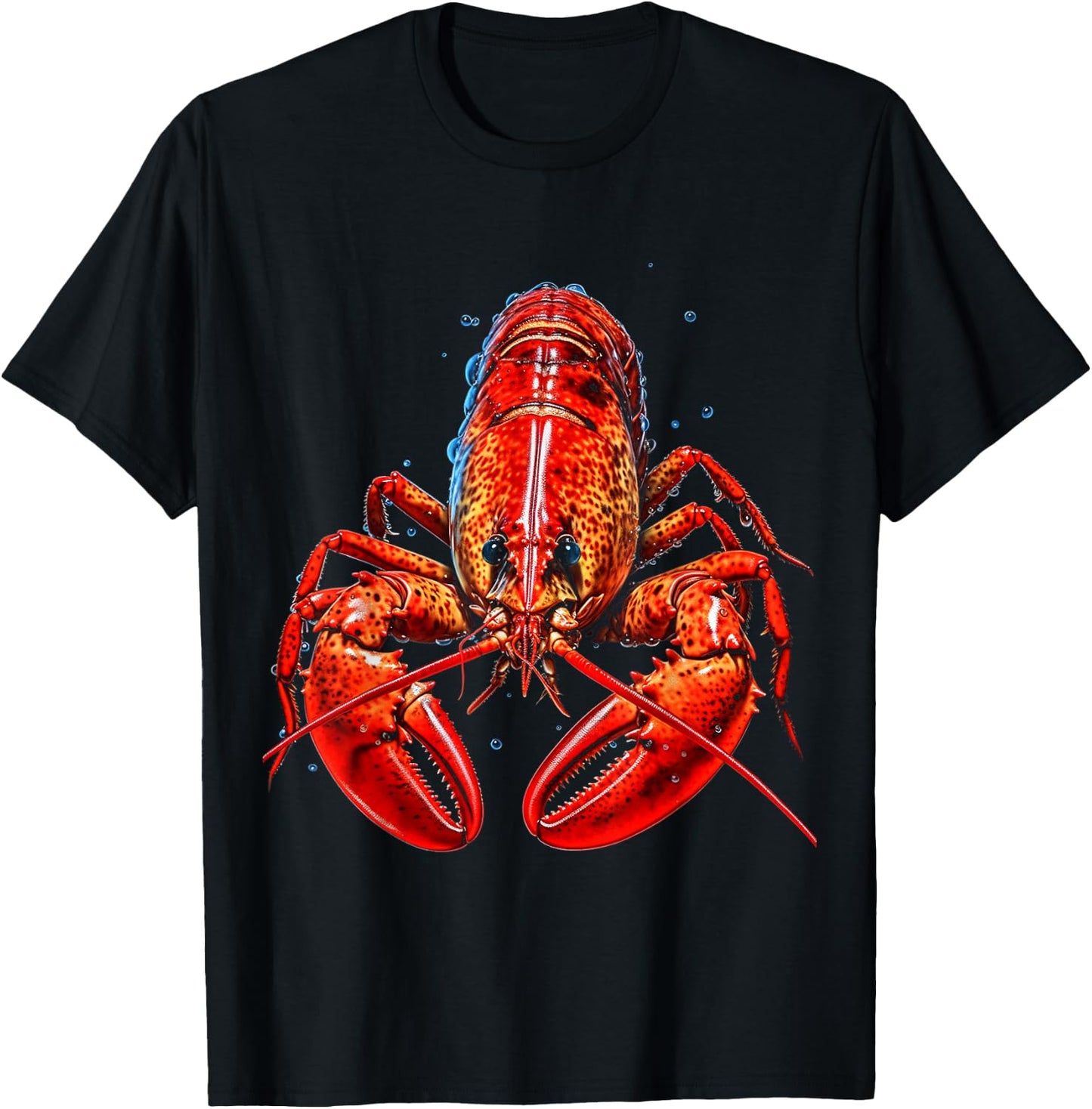 Lobster Animal Zoo Illustration Lobster T-Shirt - T-Shirt | Black