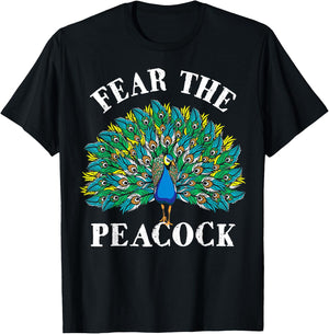 Fear The Peacock - Zookeeper Ornithologist Bird Lover T-Shirt - T-Shirt | Black