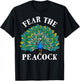 Fear The Peacock - Zookeeper Ornithologist Bird Lover T-Shirt - T-Shirt | Black