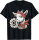 Goat with Flower and Bandana Farm Girl Rancher T-Shirt - T-Shirt | Black