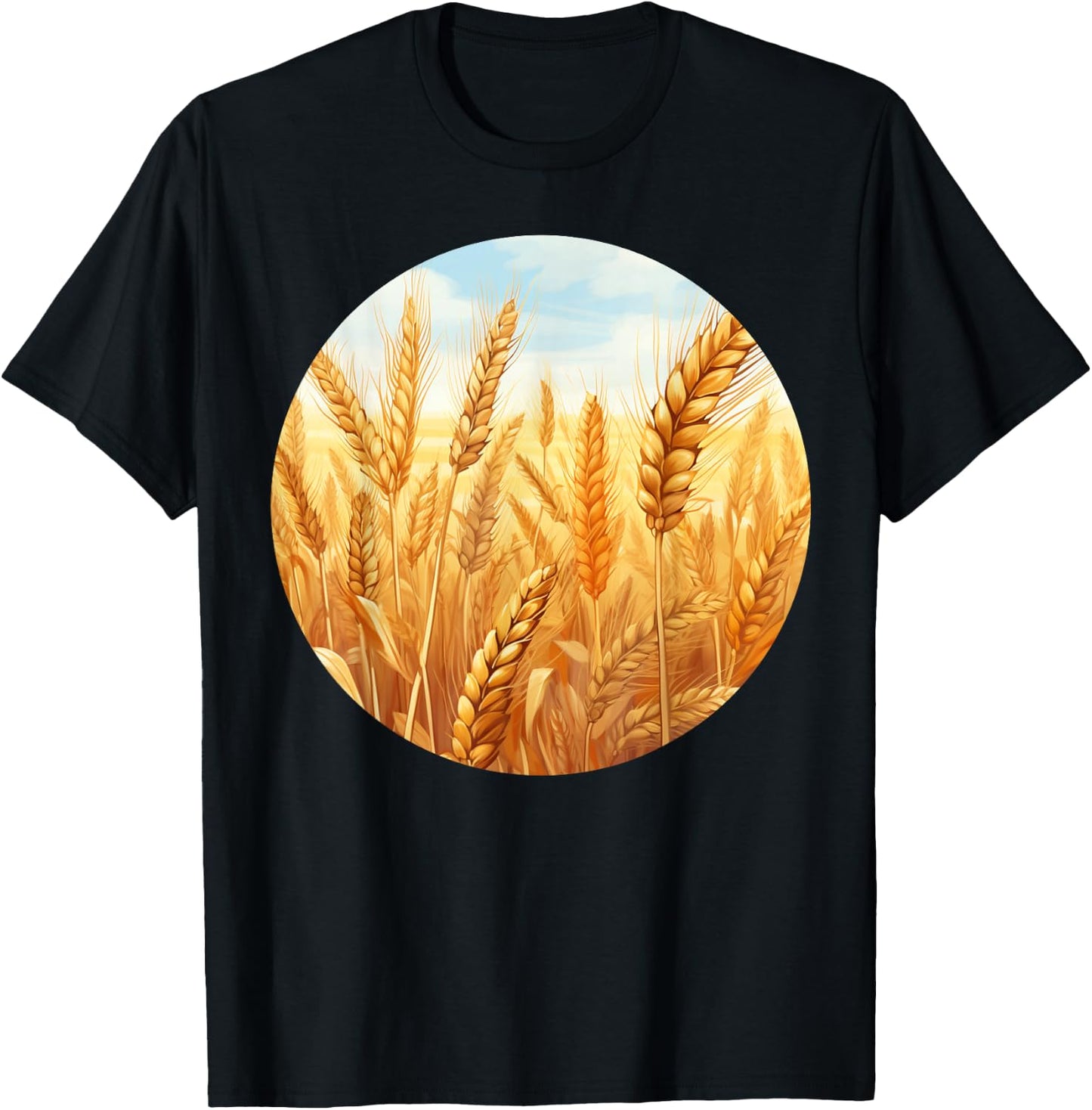 Happy Wheat Plants for Harvest Time Costume T-Shirt - T-Shirt | Black