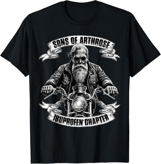 Men's Sons of Arthrose - Ibuprofen Chapter Biker Motorcycle , black T-Shirt - T-Shirt | Black