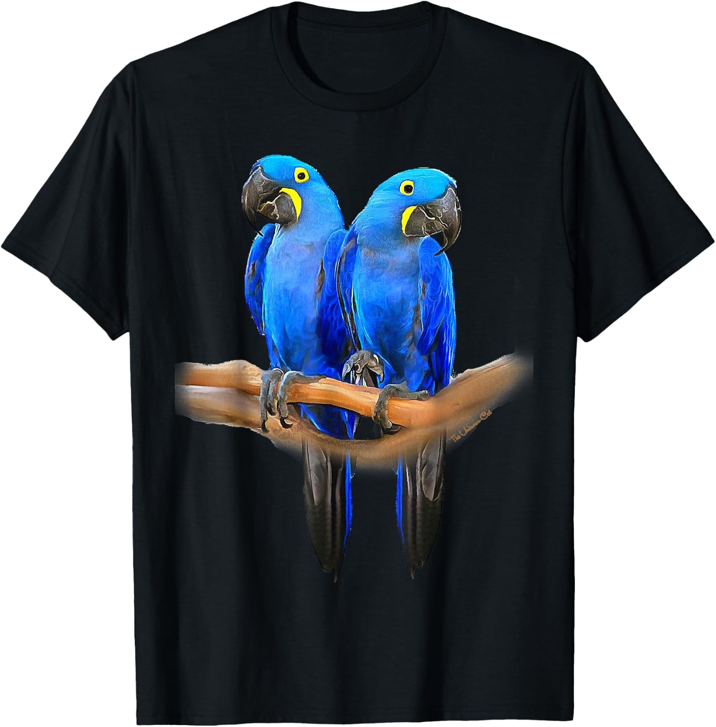 Hyacinth Macaw Pair T-Shirt - T-Shirt | Black