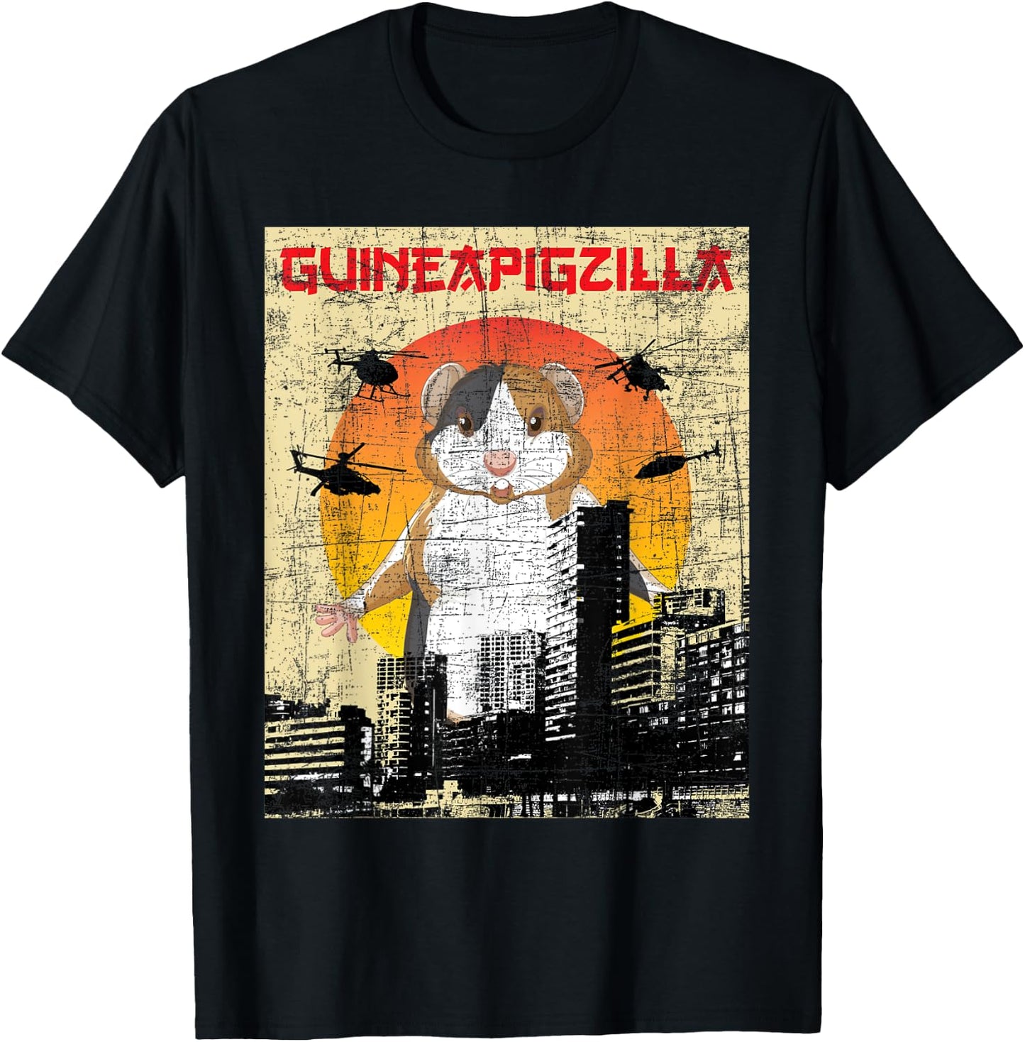 Guineapigzilla - Guinea Pig Animal Lover Rodent Pet Owner T-Shirt - T-Shirt | Black