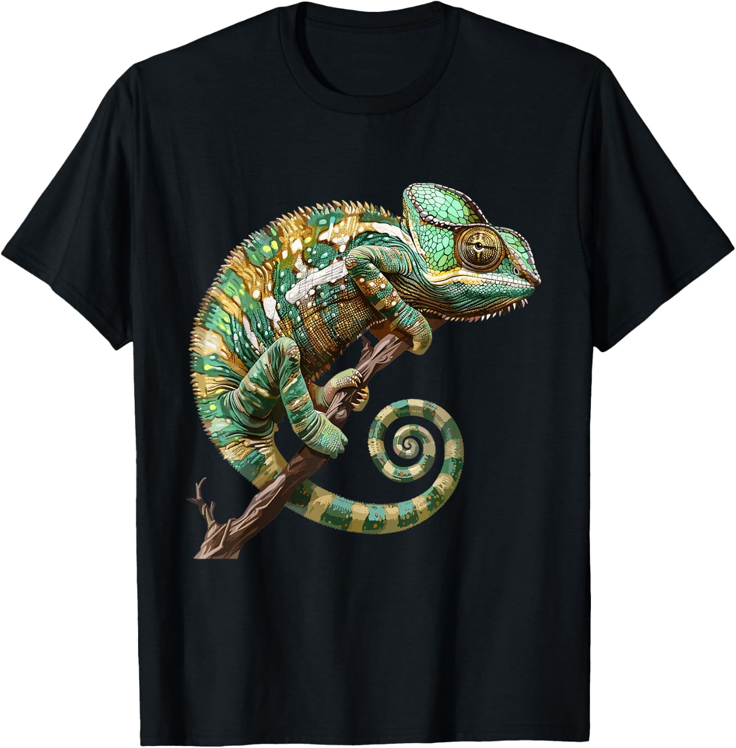 Chameleon, reptiles and Zoo Keeper Design Chameleon graphic, Chameleon , Small, Black T-Shirt - T-Shirt | Black