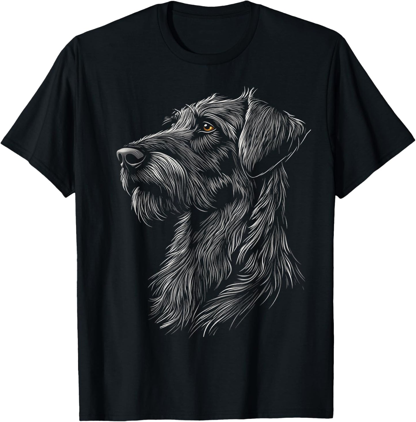 Irish Wolfhound Dog Graphic Pet Illustration Irish Wolfhound Men Women Kids T-Shirt - T-Shirt | Black