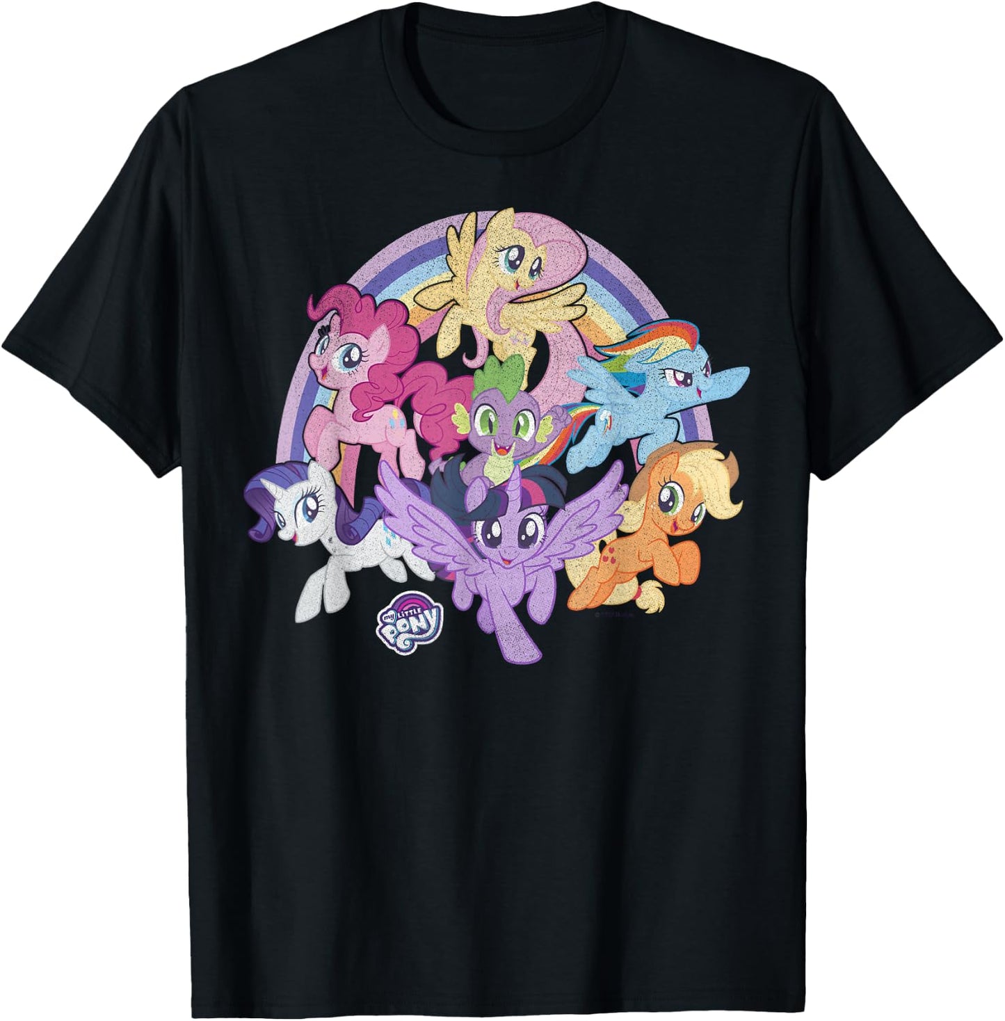 My Little Pony: Friendship is Magic Group Shot T-Shirt - T-Shirt | Black