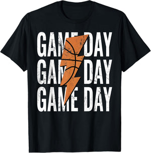 Basketball Mom Leopard Game Day Mother's Day T-Shirt - T-Shirt | Black