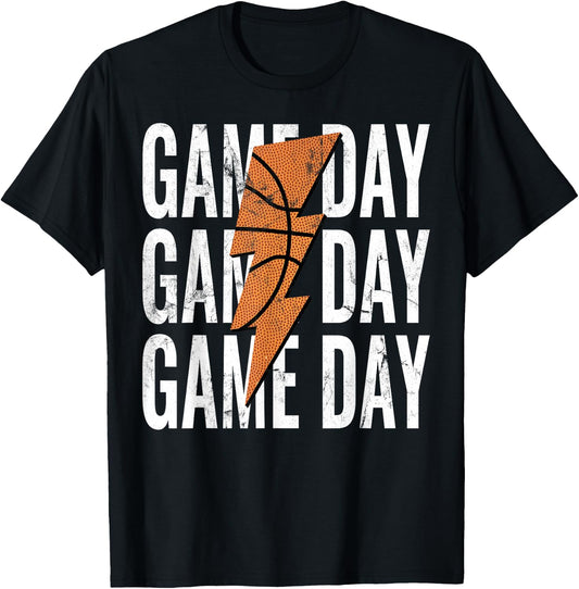 Basketball Mom Leopard Game Day Mother's Day T-Shirt - T-Shirt | Black
