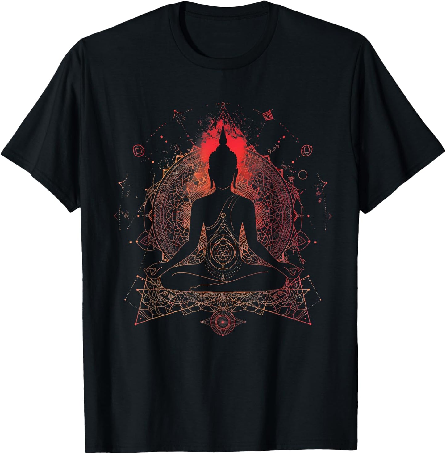 Zen Buddha Meditation Hindu Mandala Spiritual Buddhist , black T-Shirt - T-Shirt | Black