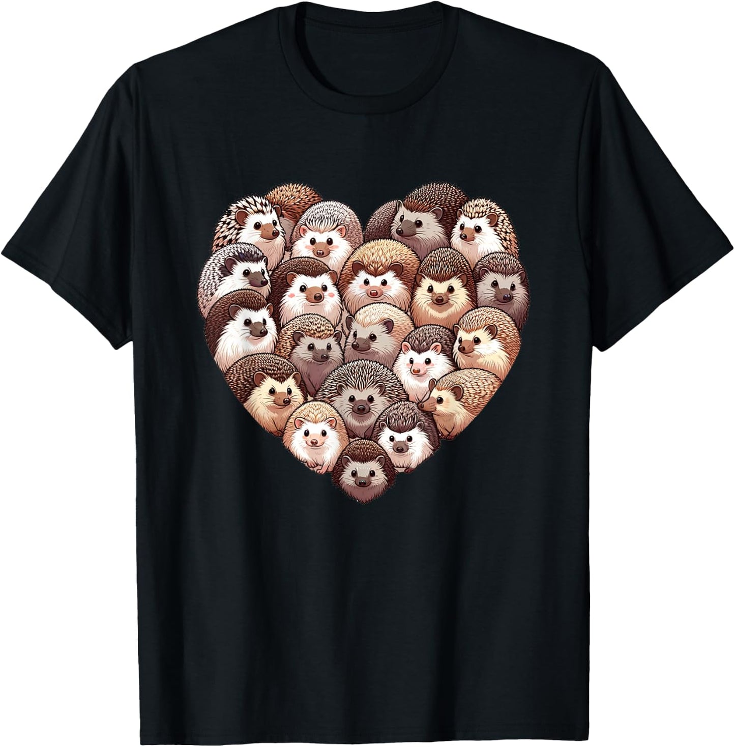 Lovely Hedgehog Lover Hedgehogs T-Shirt - T-Shirt | Black