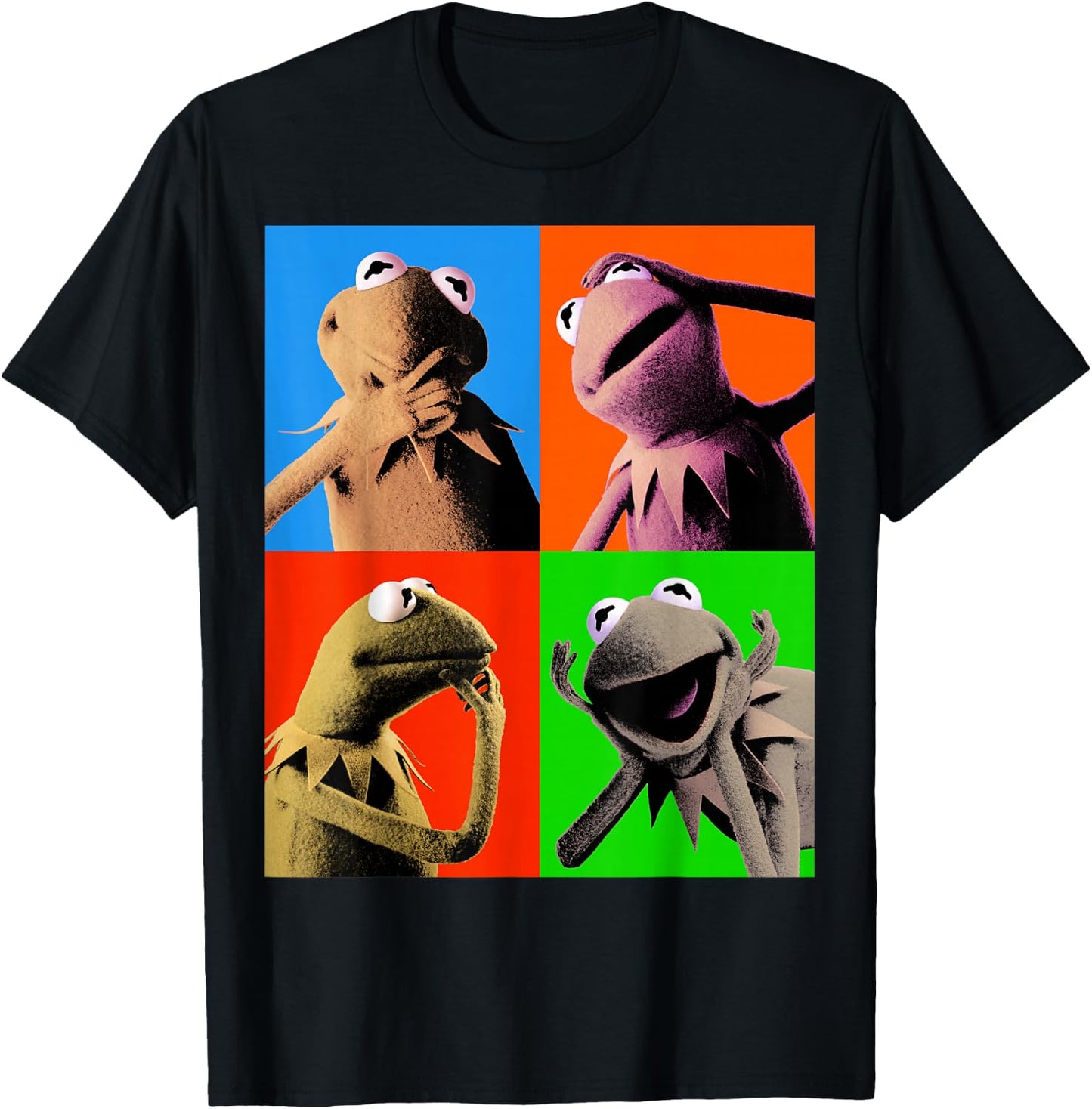 Disney The Muppets Kermit The Frog Pop Art Small T-Shirt - T-Shirt | Black
