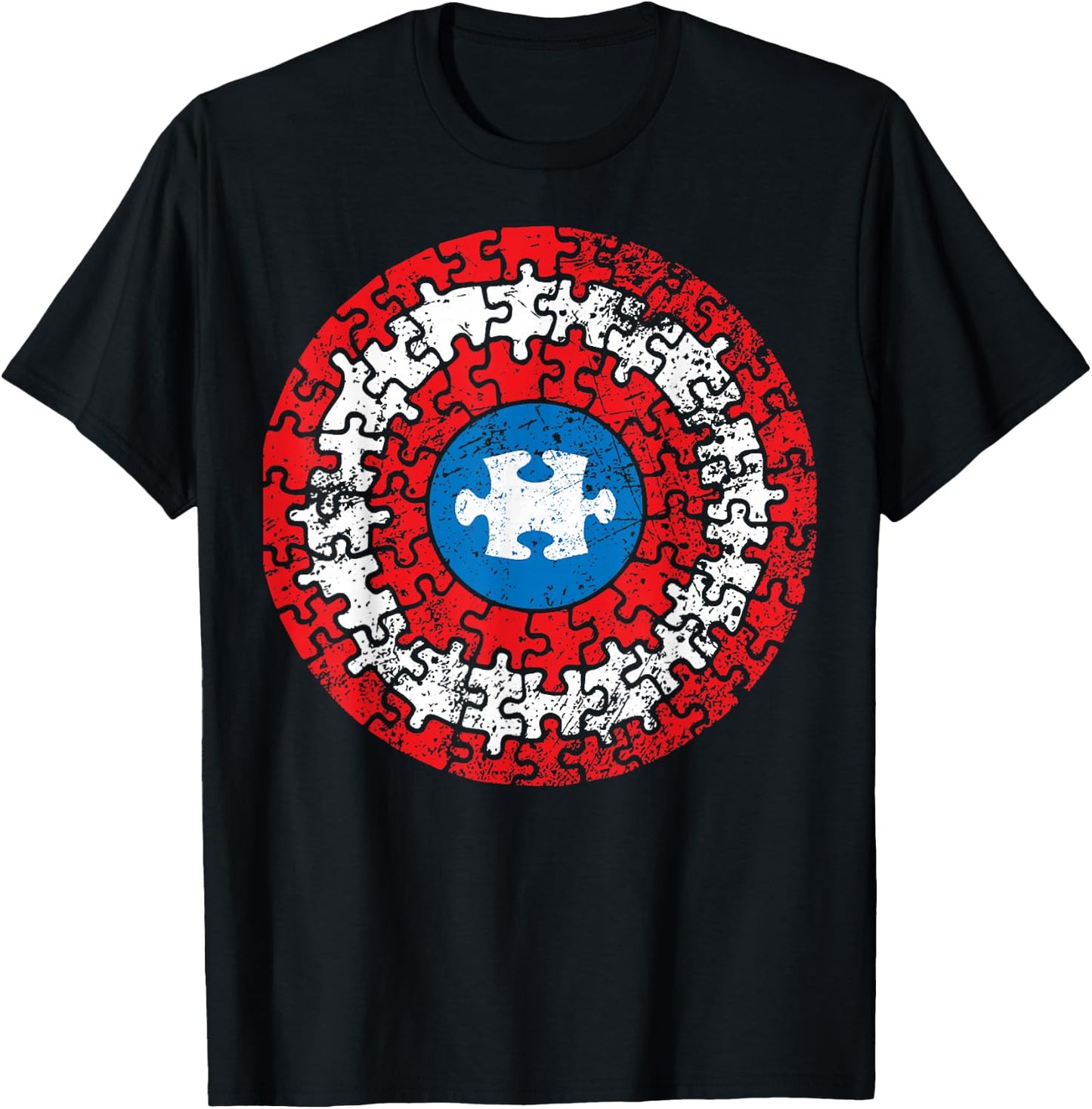 Autism Awareness Captain Shirt Support Autistic Superkid T-Shirt - T-Shirt | Black