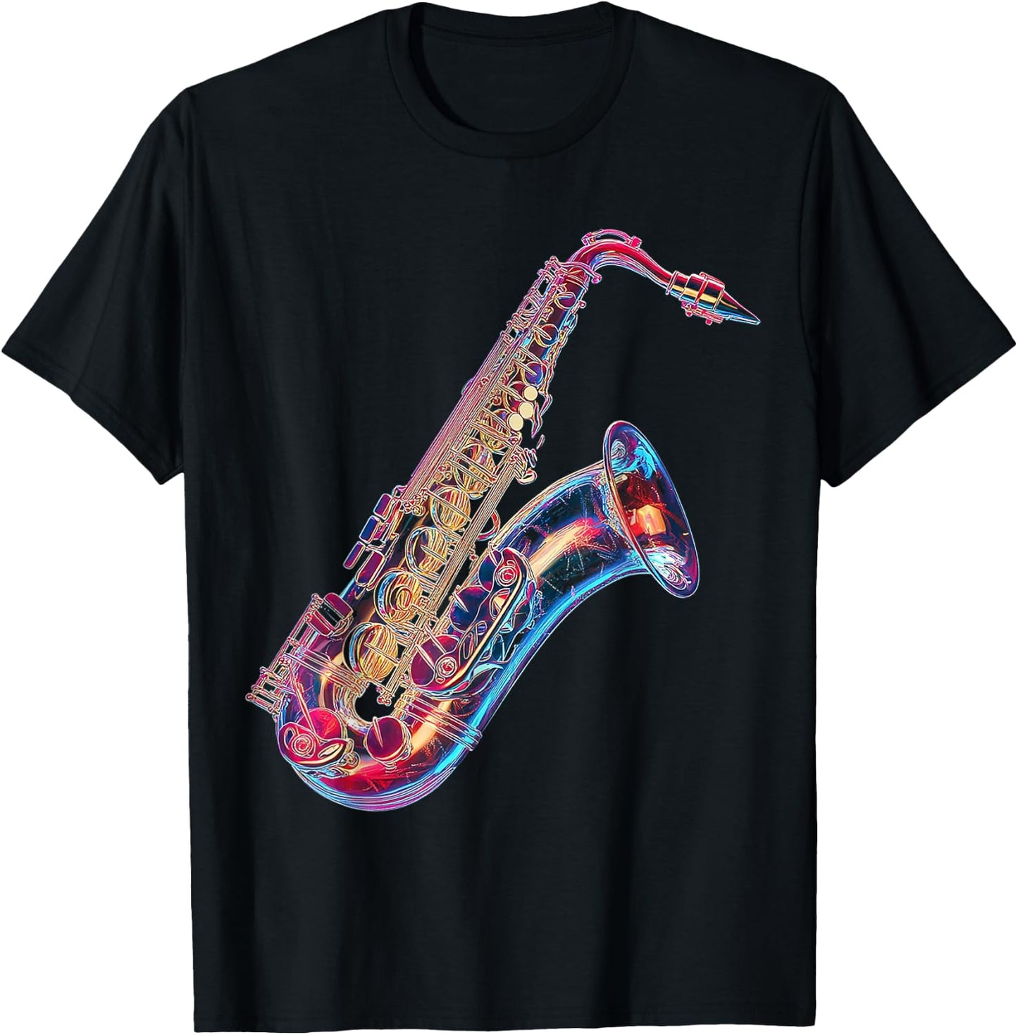 Saxophone Music Instrument Graphic Artwork Saxophone T-Shirt - T-Shirt | Black