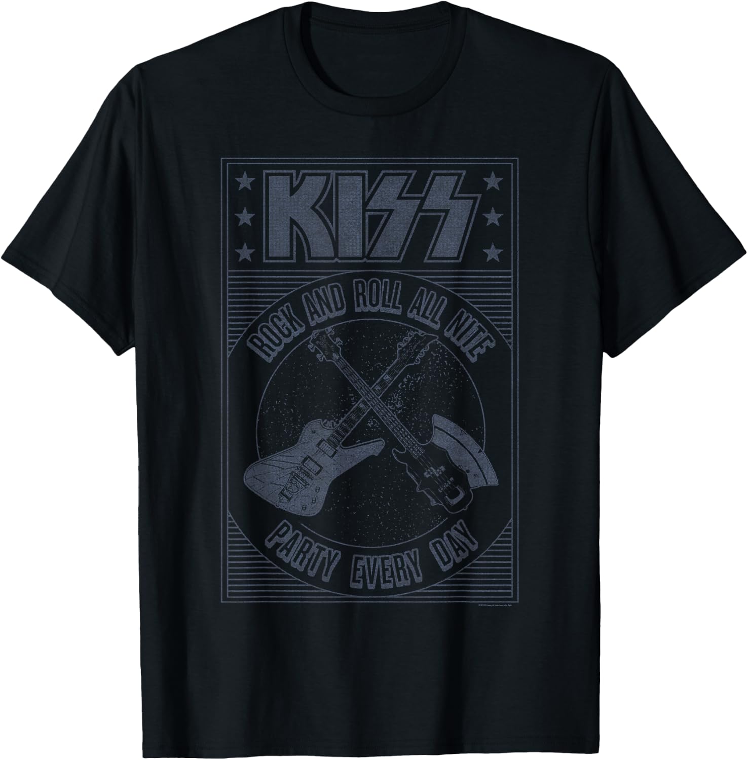 KISS Men's Black Party Sports T-Shirt - T-Shirt | Black