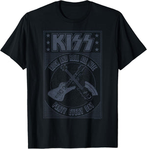KISS Men's Black Party Sports T-Shirt - T-Shirt | Black
