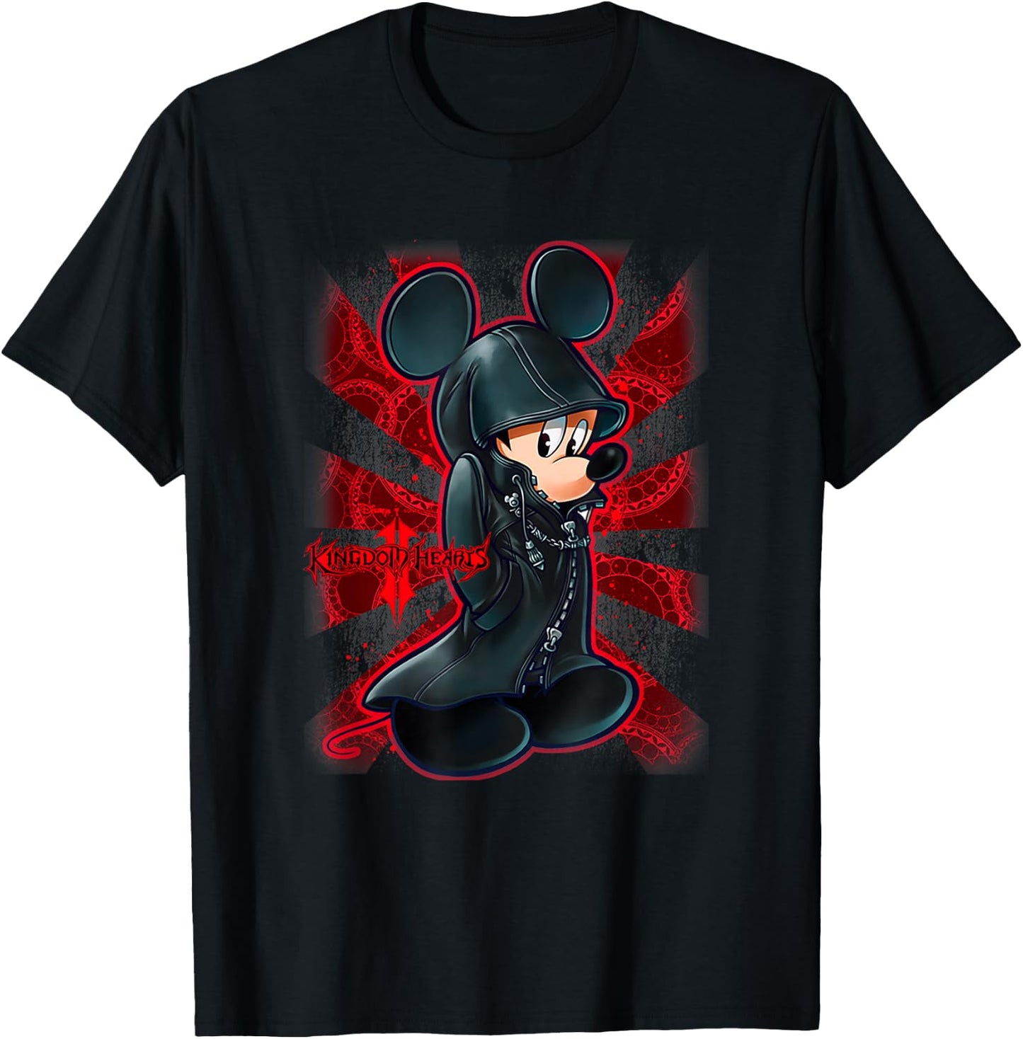 Disney Kingdom Hearts II Mysterious King Mickey Big Portrait T-Shirt - T-Shirt | Black