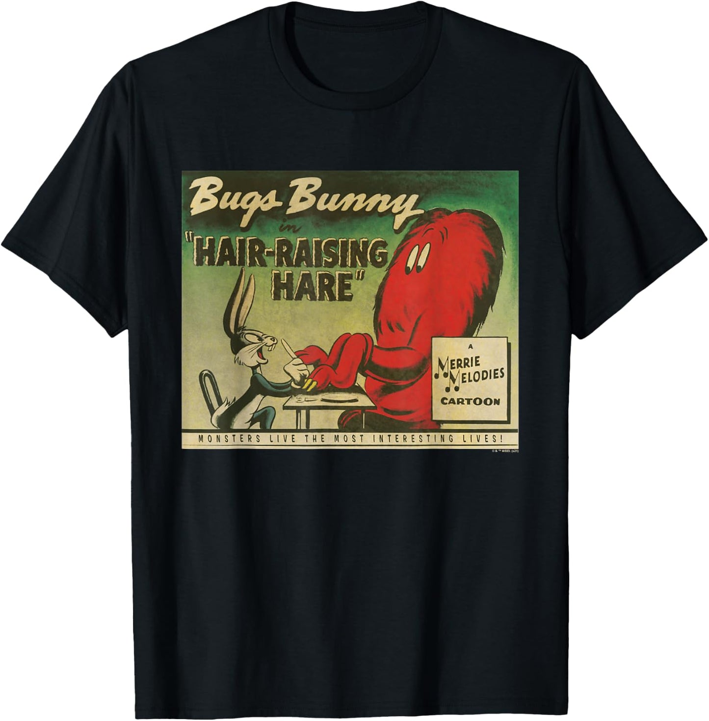 Looney Tunes Bugs Bunny Hair-Raising Hare T-Shirt - T-Shirt | Black