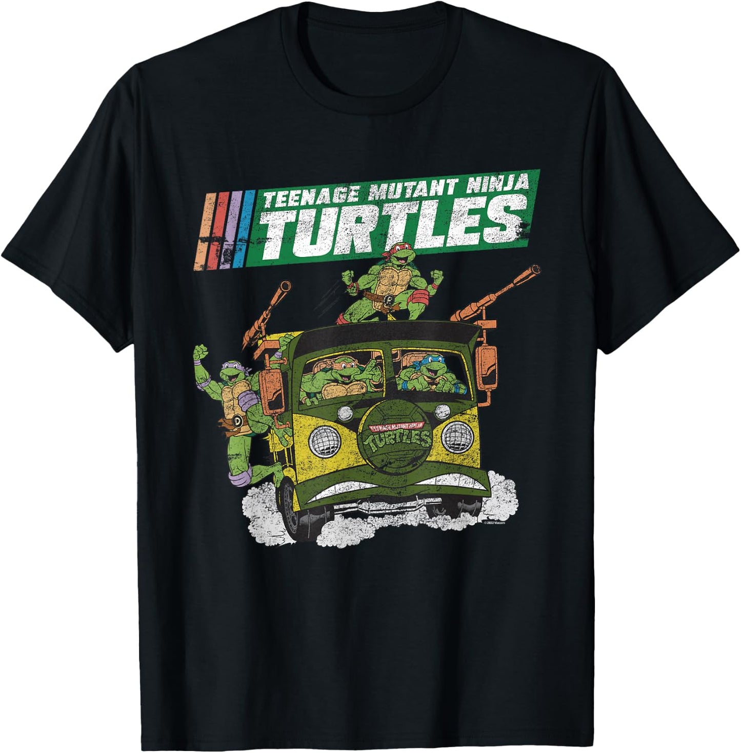 Teenage Mutant Ninja Turtles Party Wagon , gray T-Shirt - T-Shirt | Black