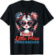 Little Miss Firecracker 4th Of July USA Flag Girl Toddler T-Shirt - T-Shirt | Black
