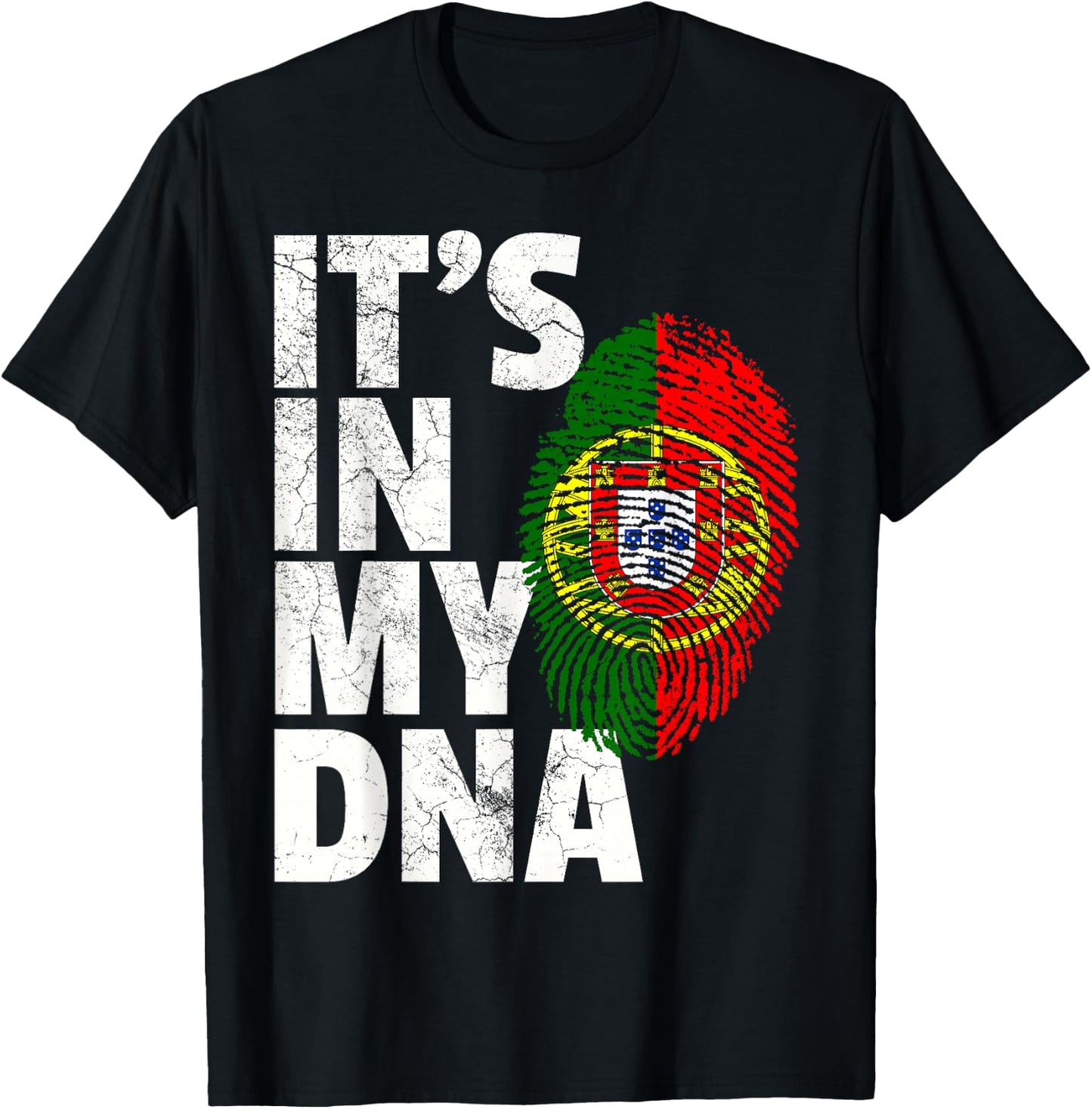 IT'S IN MY DNA Portuguese Portugal Flag Christmas Gift T-Shirt - T-Shirt | Black