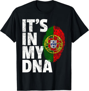 IT'S IN MY DNA Portuguese Portugal Flag Christmas Gift T-Shirt - T-Shirt | Black