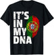 IT'S IN MY DNA Portuguese Portugal Flag Christmas Gift T-Shirt - T-Shirt | Black