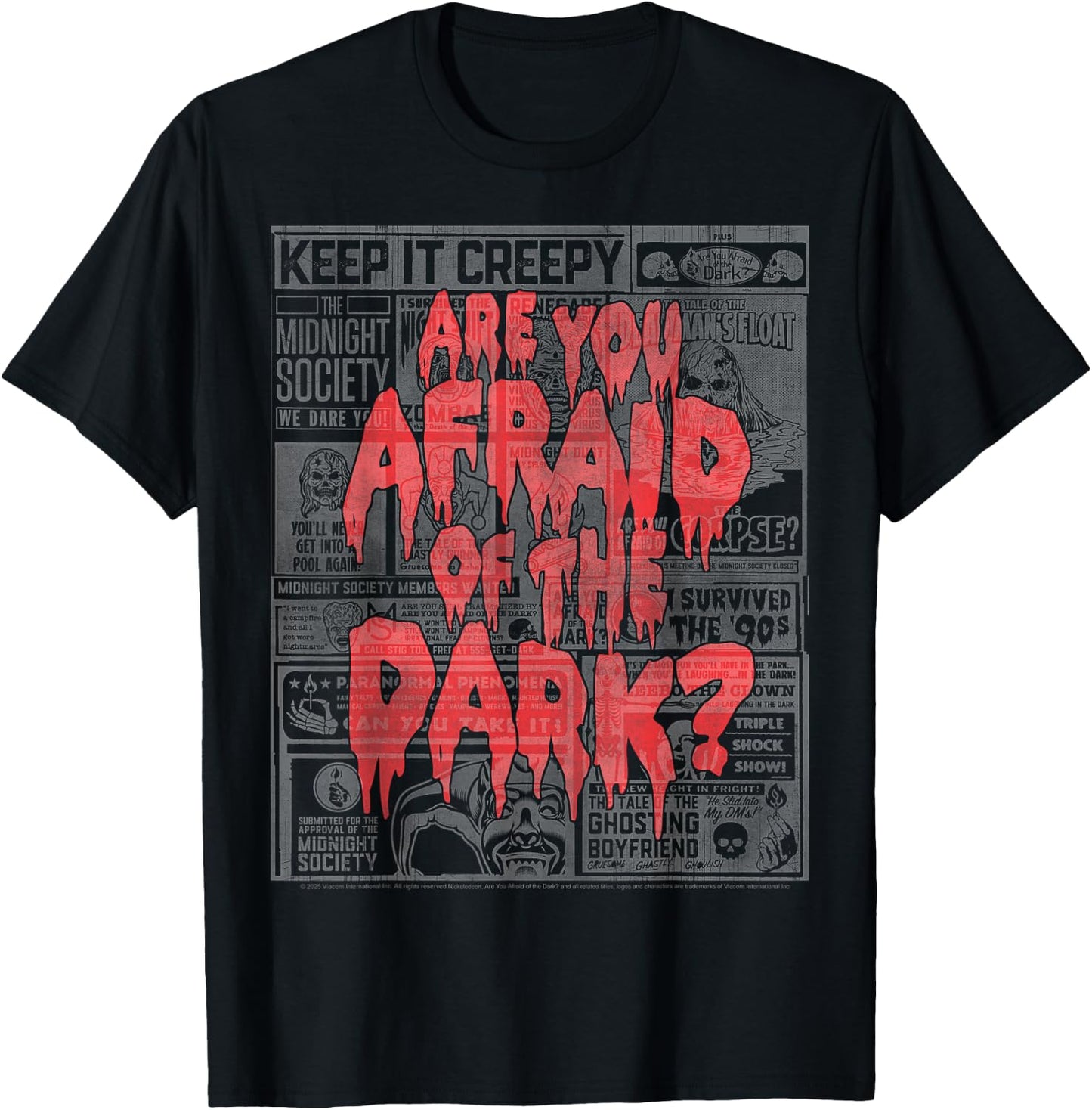 Midnight Society Collage - Are you Afraid of the Dark? T-Shirt - T-Shirt | Black