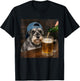 Schnauzer Drinking Beer Funny Miniature Schnauzer Dog Meme T-Shirt - T-Shirt | Black
