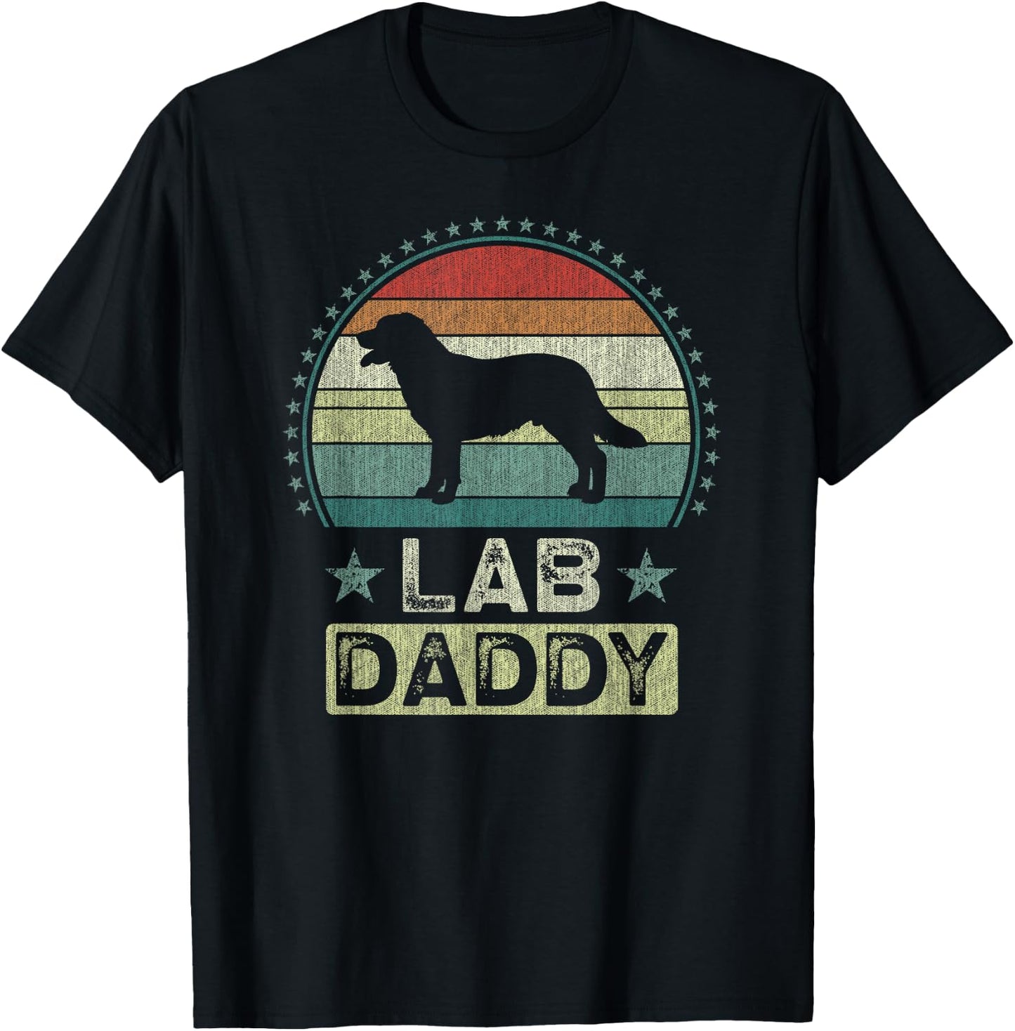 Lab Daddy, Father's Day, Labrador Retriever Father T-Shirt - T-Shirt | Black