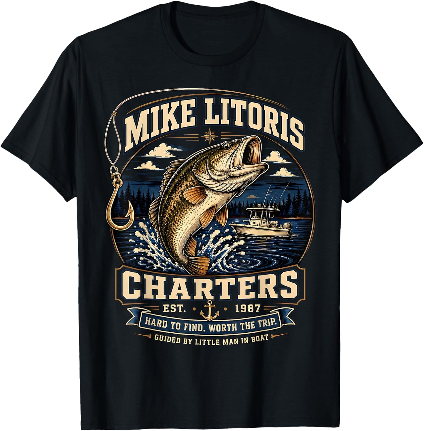 Mike Litoris Funny Adult Humor Innuendo Joke Gag Gifts T-Shirt - T-Shirt | Black