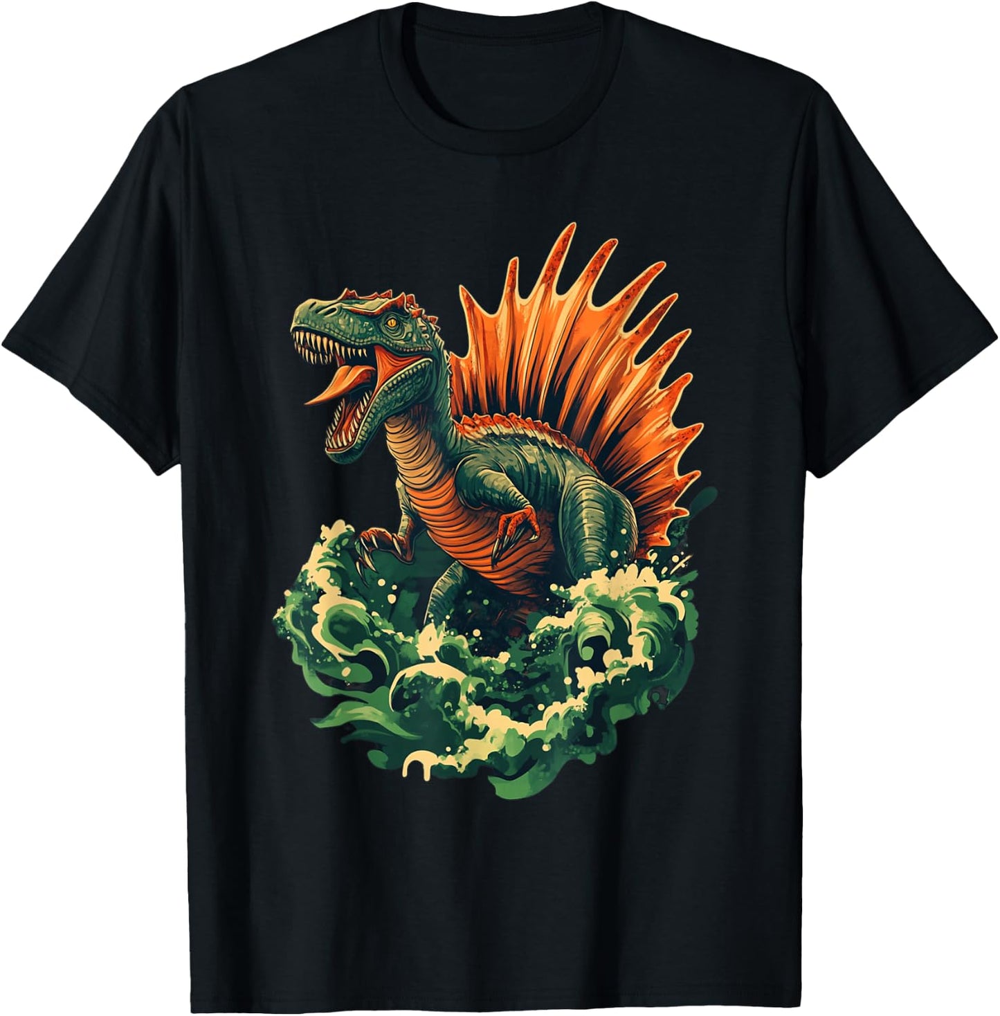Cool Spinosaurus Graphic Dinosaur Dino Lover T-Shirt - T-Shirt | Black