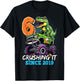 6th Birthday Monster Truck Dinosaur Party Boys Rawr I'm 6 T-Shirt - T-Shirt | Black