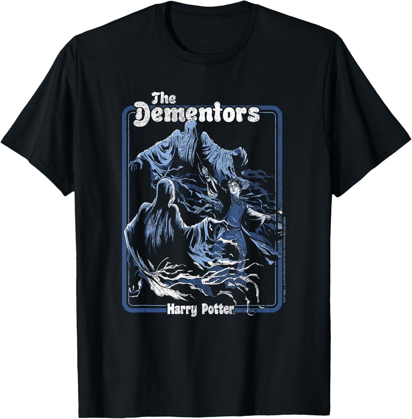 Harry Potter Dementors Kiss Vintage - Black, Classic Fit, , Short Sleeve T-Shirt - T-Shirt | Black