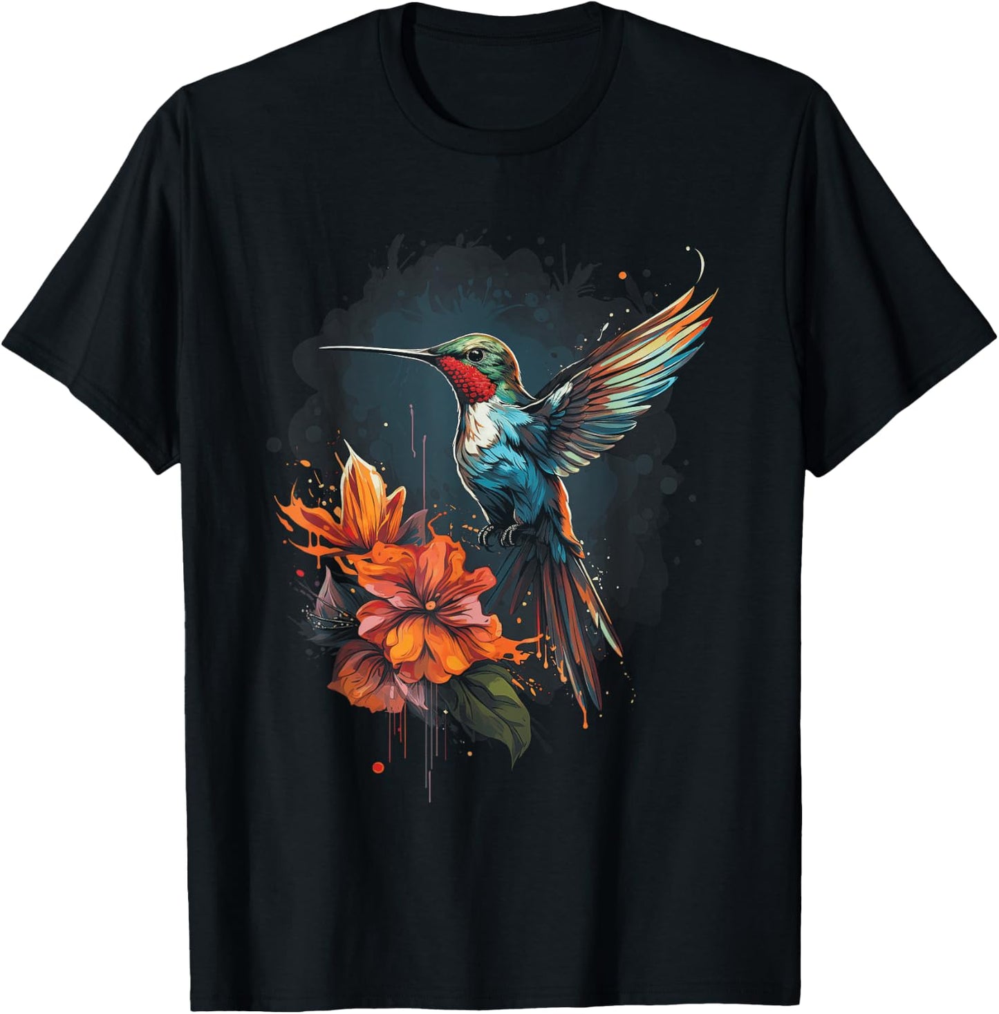 Hummingbird Animal Bird lover T-Shirt - T-Shirt | Black