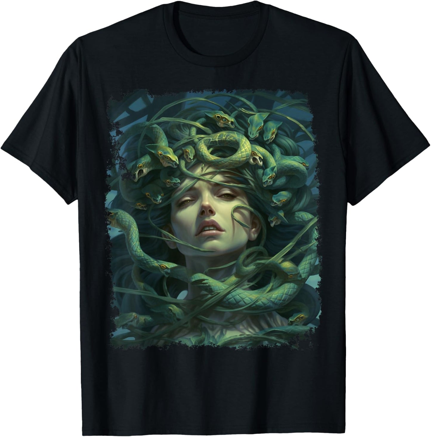 Medusa Snakes T-Shirt - T-Shirt | Black