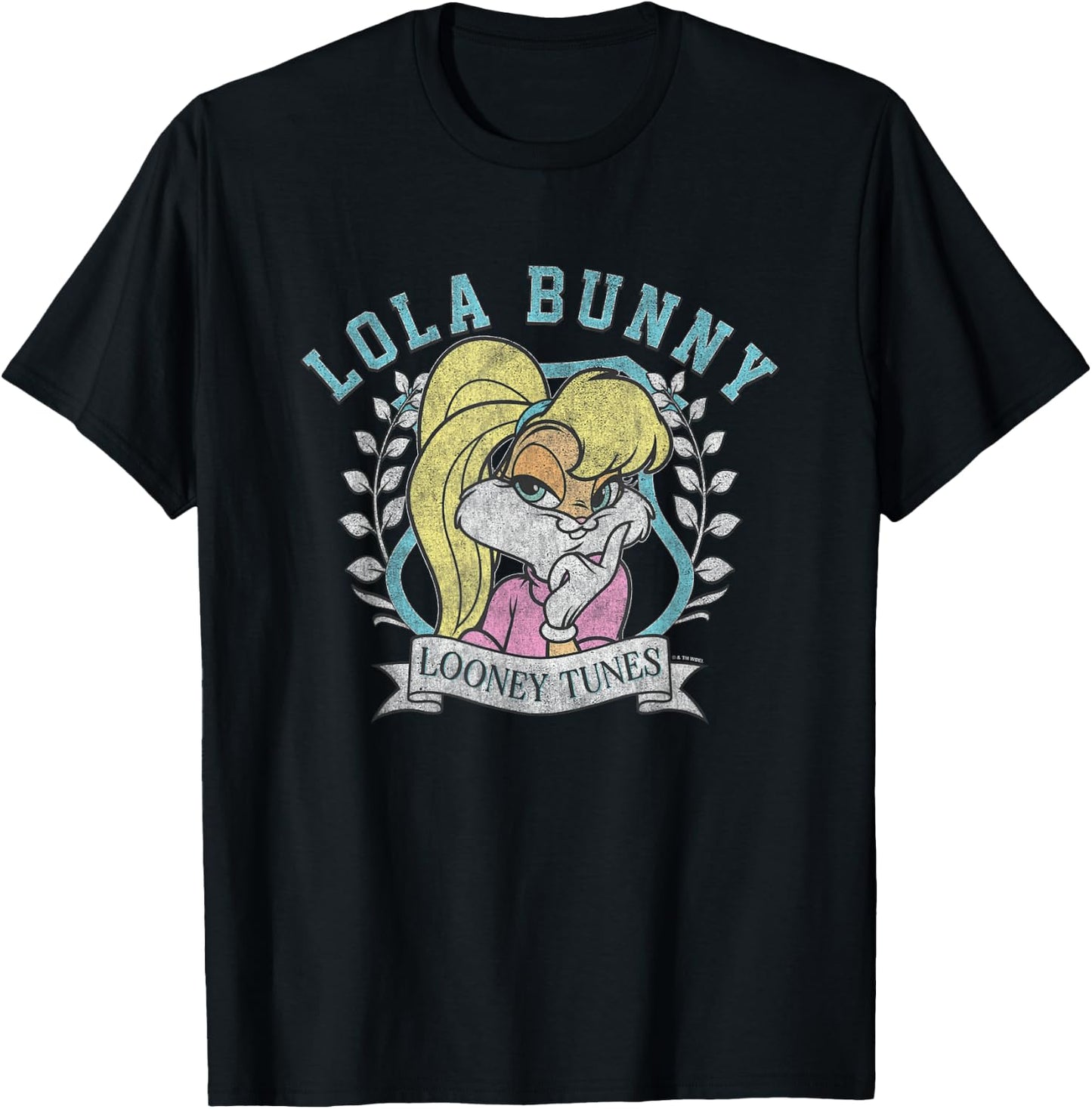 Looney Tunes Lola Bunny Distressed Portrait T-Shirt - T-Shirt | Black