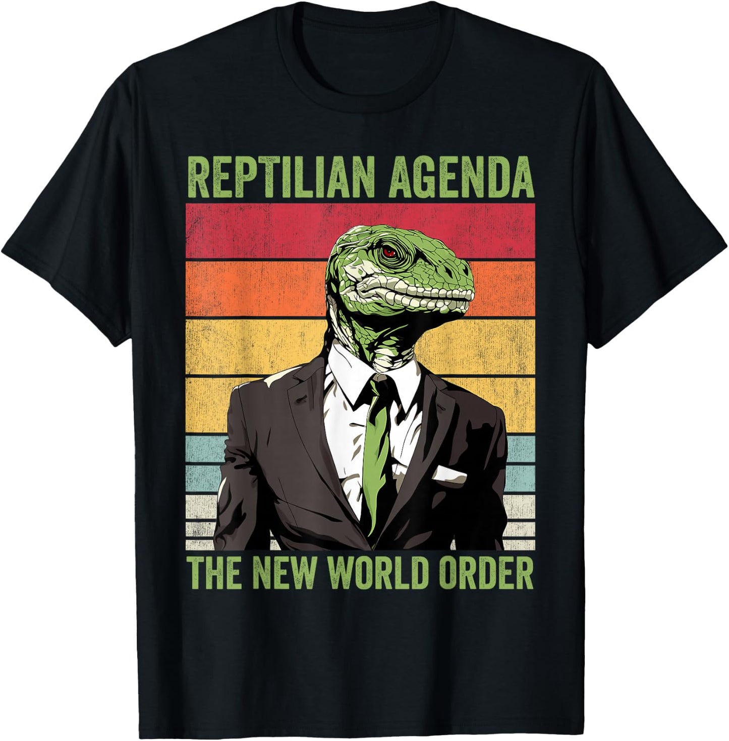 Lizard People Conspiracy Lizard People T-Shirt - T-Shirt | Black