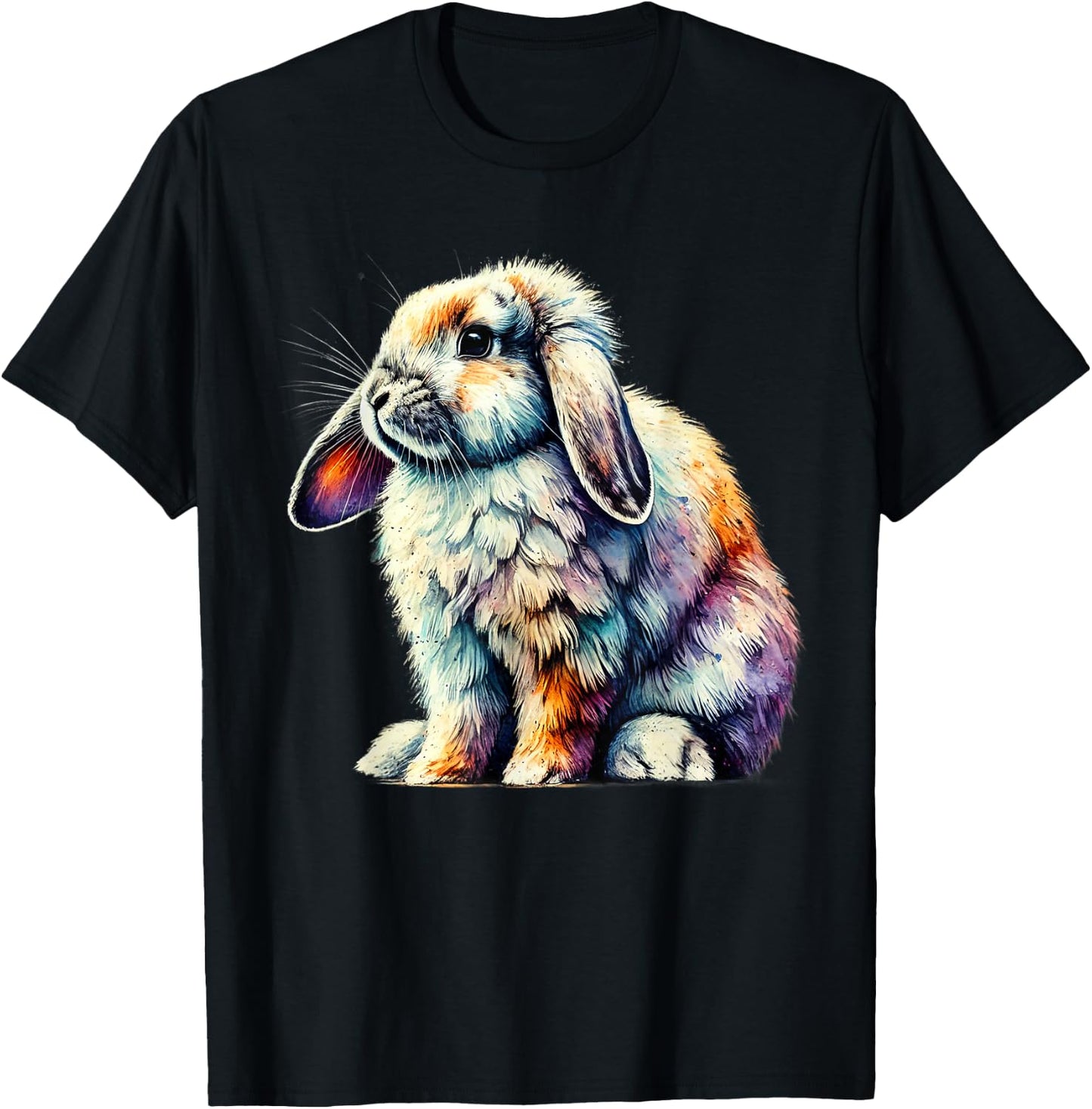 Rabbit Animal Lover Cute Rabbit Bunny Art T-Shirt - T-Shirt | Black