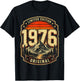 50. Geburtstag Mann Frau 50 Jahre 1976 Deko Geschenk Lustig T-Shirt - T-Shirt | Black