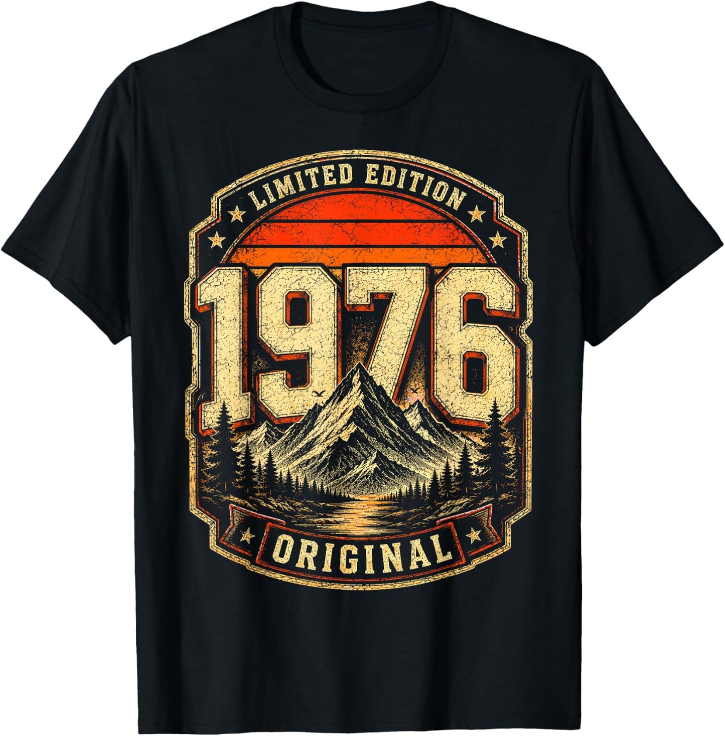 50th Birthday Man Woman 50 Years 1976 Decorative Gift Funny T-Shirt - T-Shirt | Black