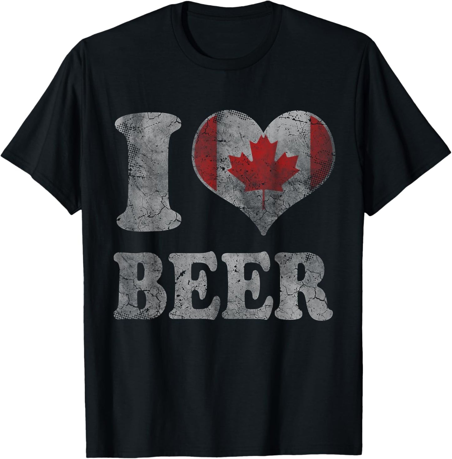 Canada Beer Canadian Flag Shirt Gift T-Shirt - T-Shirt | Black