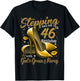 High Heels Stepping Into My 46th Birthday 46 and Fabulous T-Shirt - T-Shirt | Black