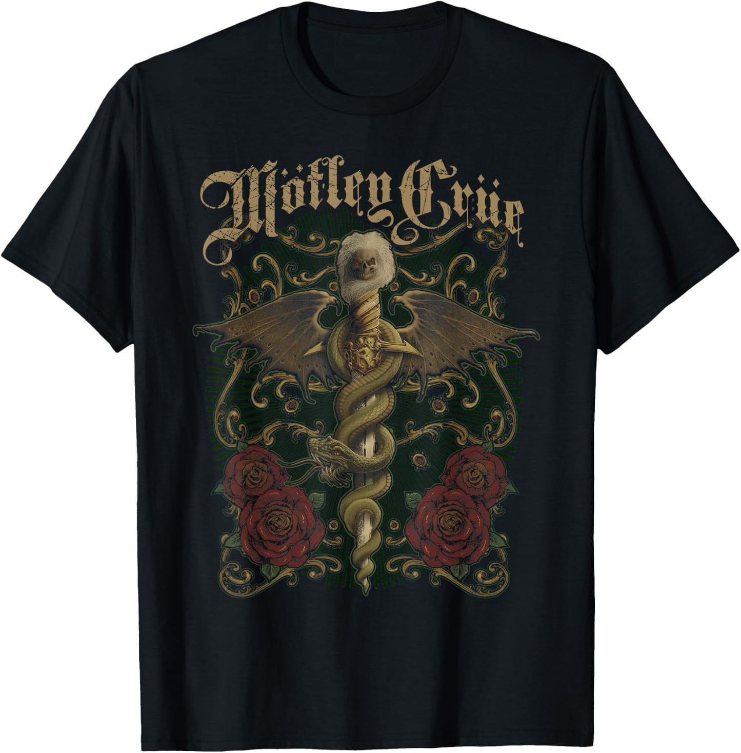 Mötley Crüe Exquisite Dagger T-Shirt - T-Shirt | Black